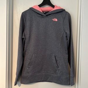 Women’s Nike Pullover Hoodie - Grey with Peach lined hood - Size M